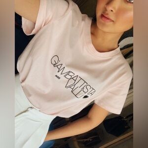 NEW Giambattista Valli X H&M Pink Short Sleeve T-Shirt size S